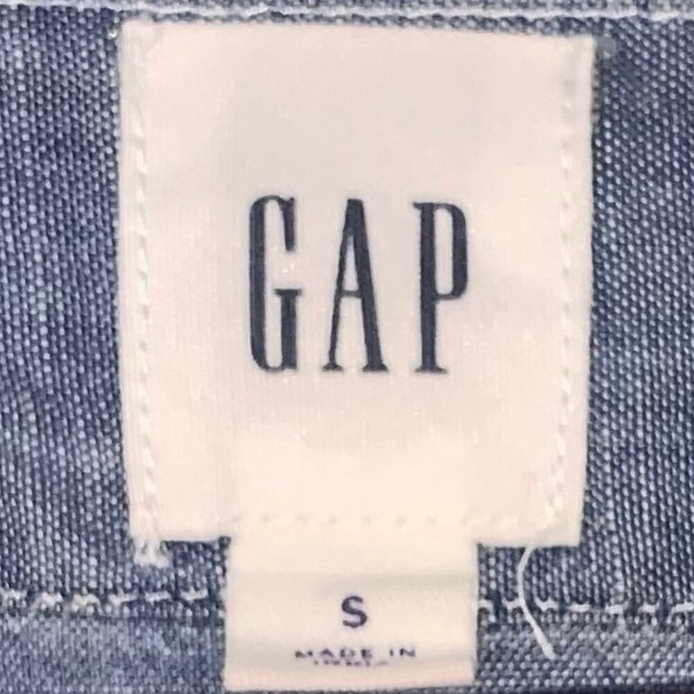 Gap Chambray Square Neck Tie Sleeve Blouse Small Cottagecore Top - Picture 4 of 6